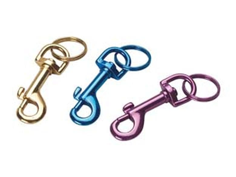 Moschettone Portachiave Alluminio con Anello PZ.12 (AVK7104) 70 MMX15 - 2