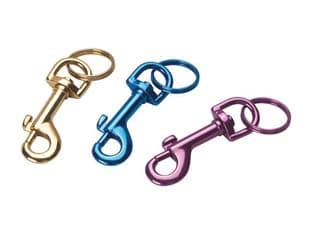 Moschettone Portachiave Alluminio con Anello PZ.12 (AVK7104) 70 MMX15 - 2
