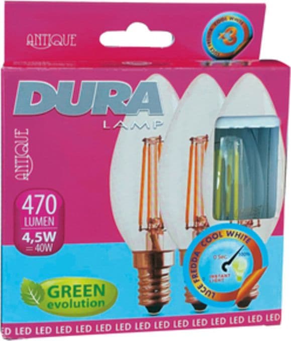 LED Candela 4,5W E14 470 Lm 2700K Calda 10 3 Pezzi – Idroweb