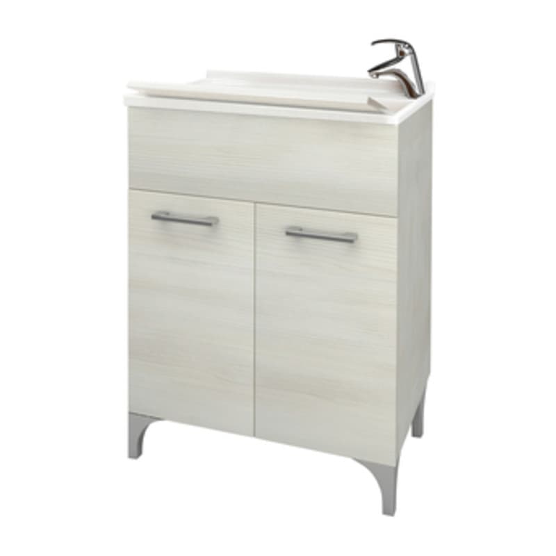 Lavatoio Legno 60 x 50 cm Rovere Bianco - 2
