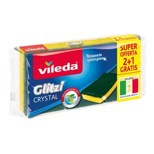 SPUGNA ABRASIVA GLITZI CRYSTAL PZ 2+1- 1,0 confezione - 2
