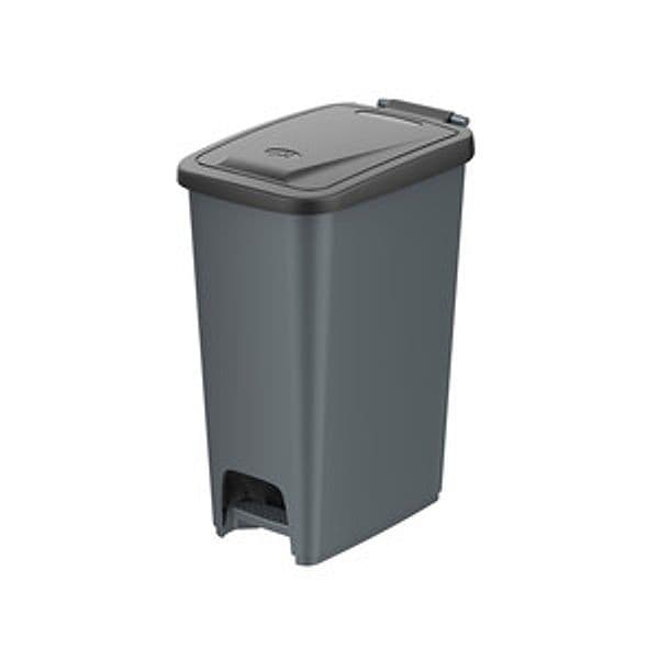Pattumiera Pretty con Pedale 16L Grigio 5 Pezzi - 2