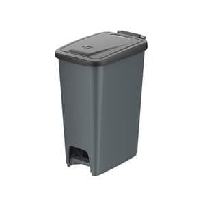 Pattumiera Pretty con Pedale 16L Grigio 5 Pezzi - 2