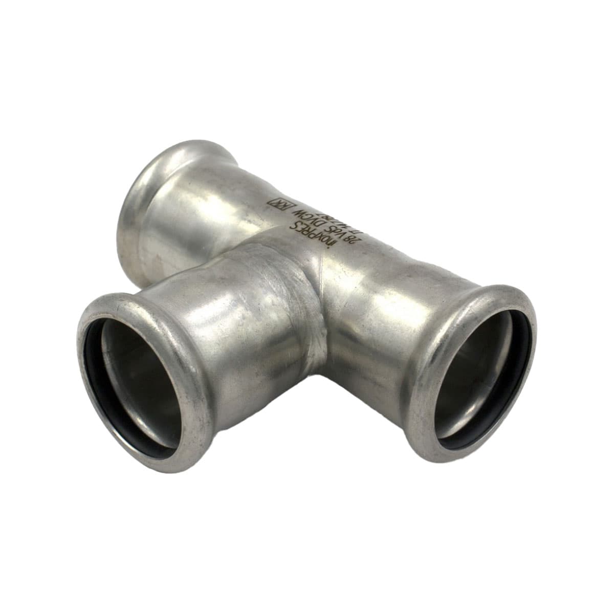 Raccordo Tee Pressare Intermedio in Acciaio INOX Inoxpress Uniko Ø 35 RMR - 2