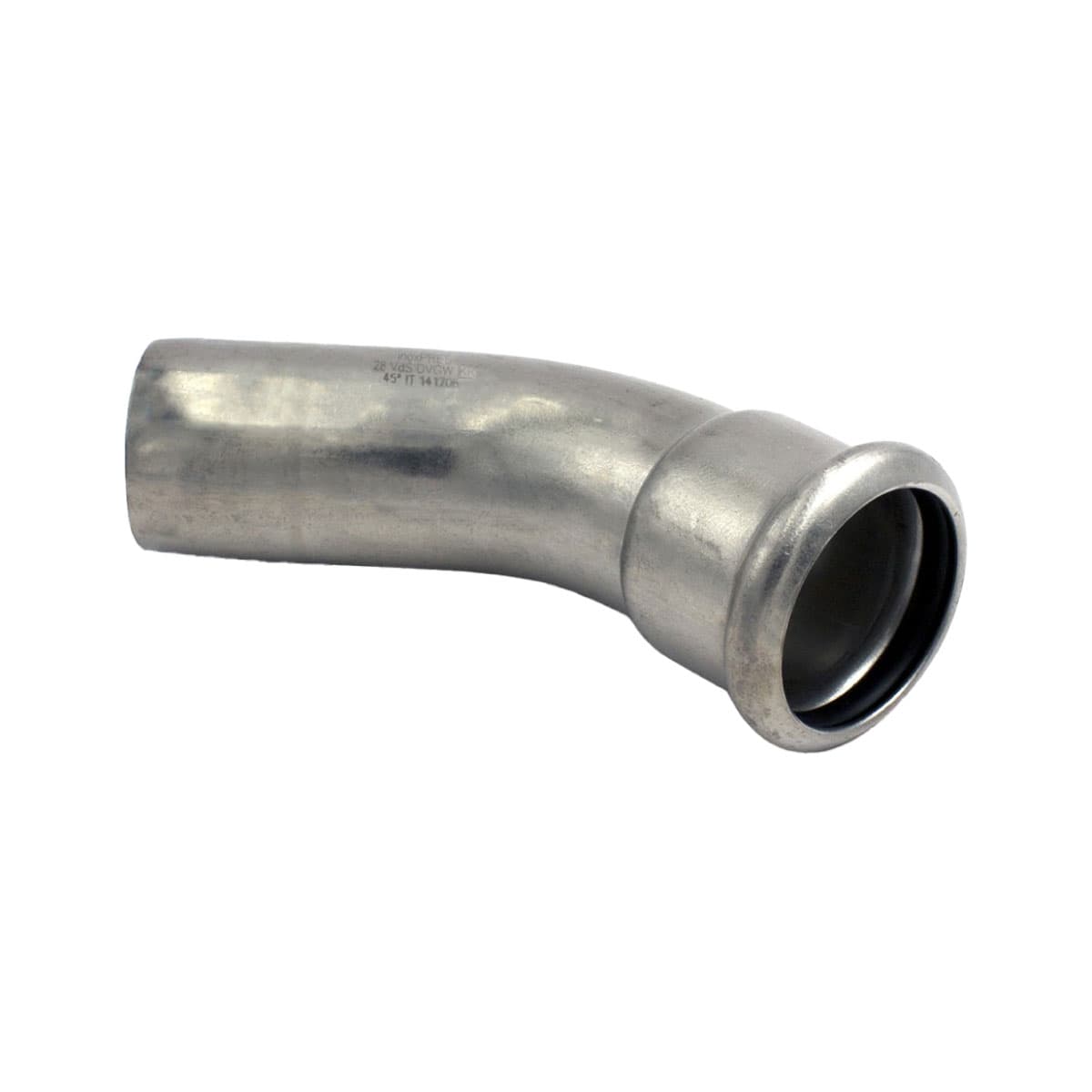 Raccordo Curvo 45 ° Pressare in Acciaio INOX Maschio Femmina Ø 18 RMR - 2