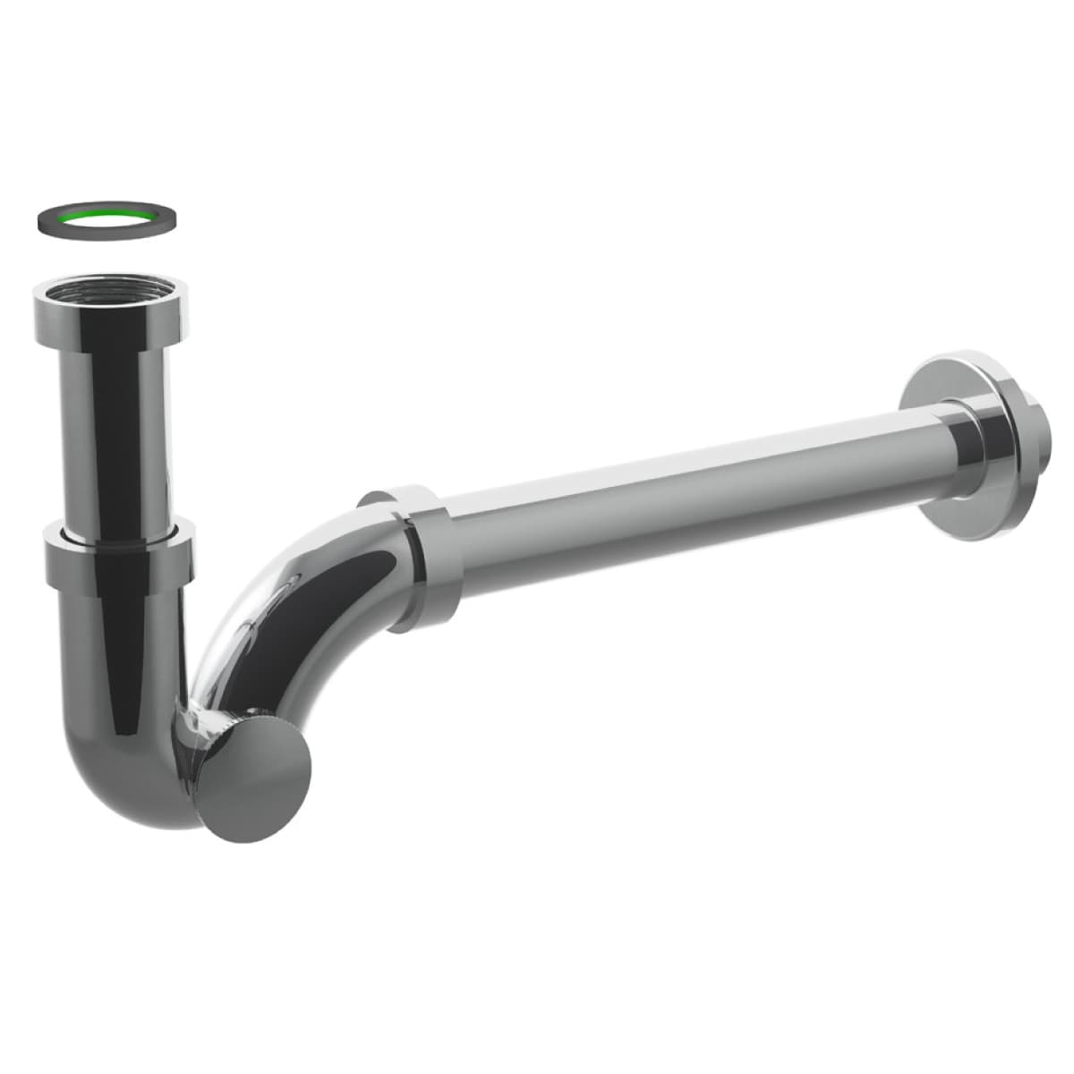 Sifone Scarico a Esse Ottone Attacco Piletta 1¼ Scarico Ø 32 x 250 BON - 2