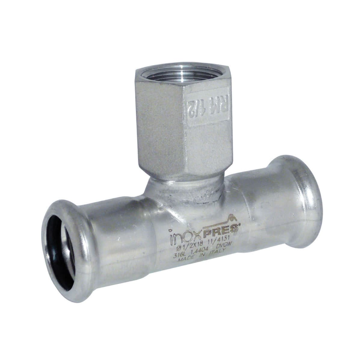 Raccordo Tee Pressare con Derivazione Filetto Doppia Ø 35 x ½XØ35 RMR - 2