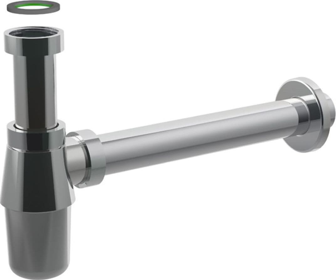 Sifone Scarico a Bottiglia Ottone Attacco Piletta 1 Ø 26 x 250 mm BON - 2