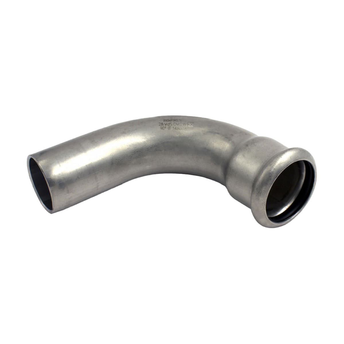 Raccordo Curvo 90 ° Pressare in Acciaio INOX Maschio Femmina Ø 22 RMR - 2