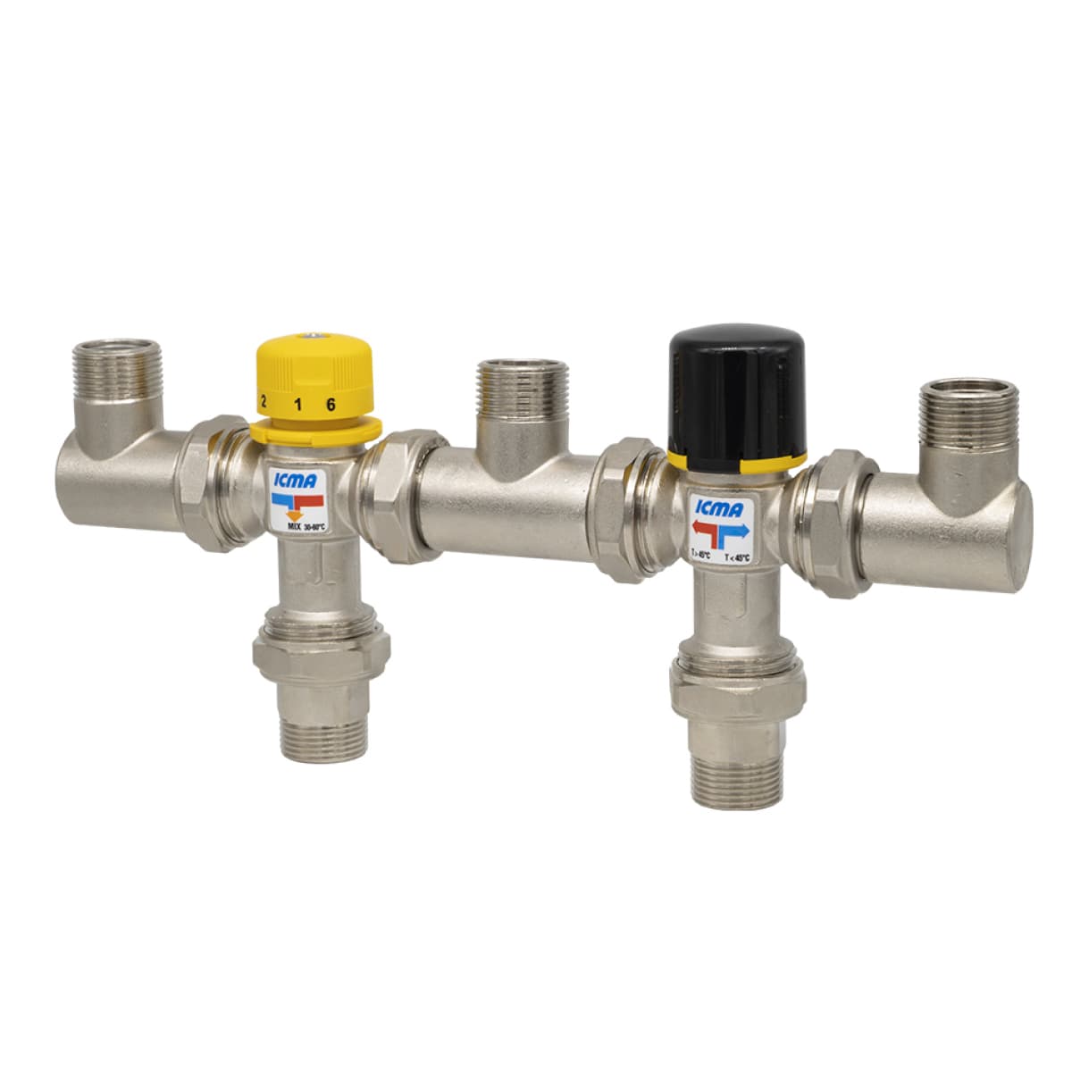 Kit per Integrazione Solare Termico ¾ Femmina Taratura Deviatore 45 °c ICM - 2