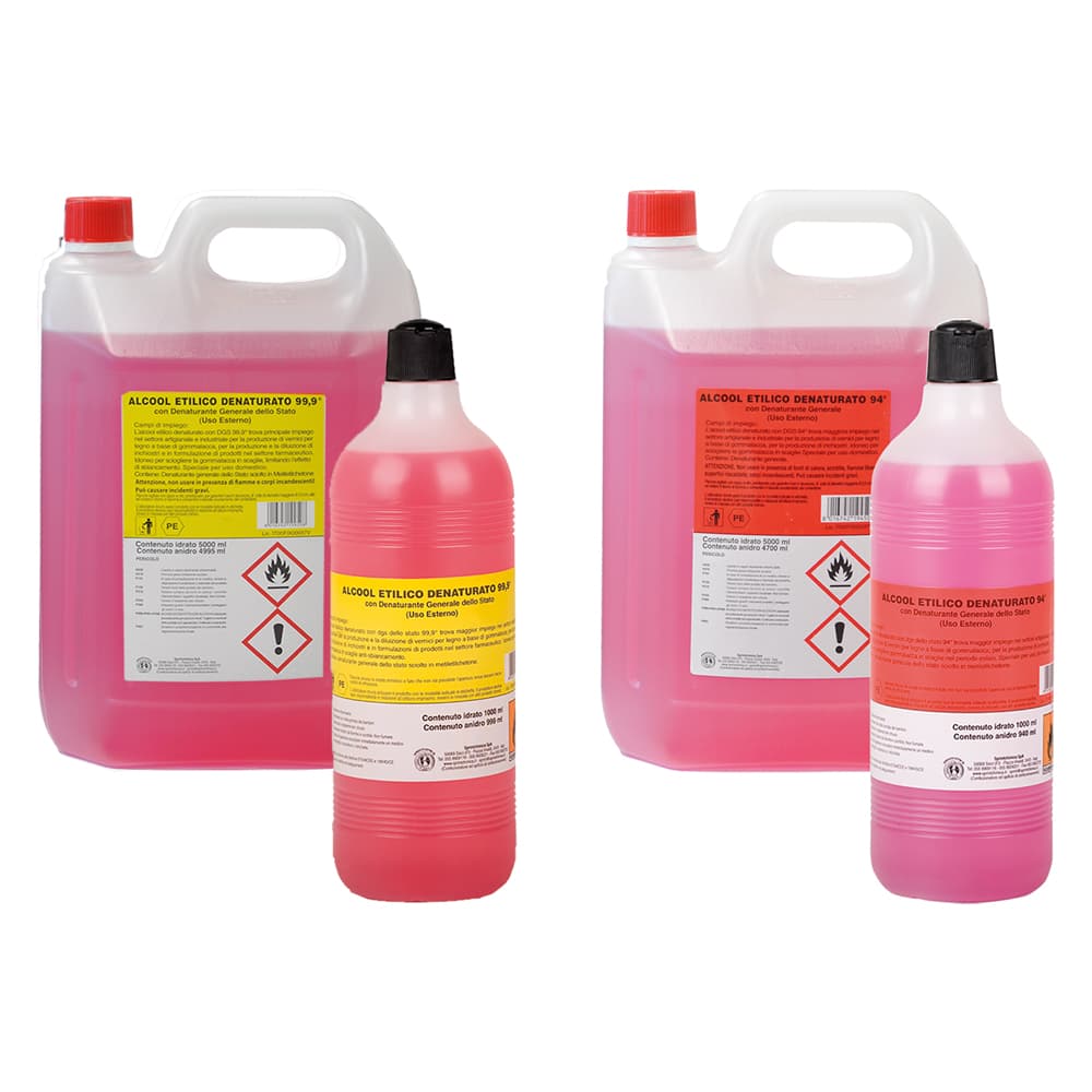 Alcool Etilico Denaturato 99,9 % Vol Sprintchimica 4 Pezzi 5 lt - 2