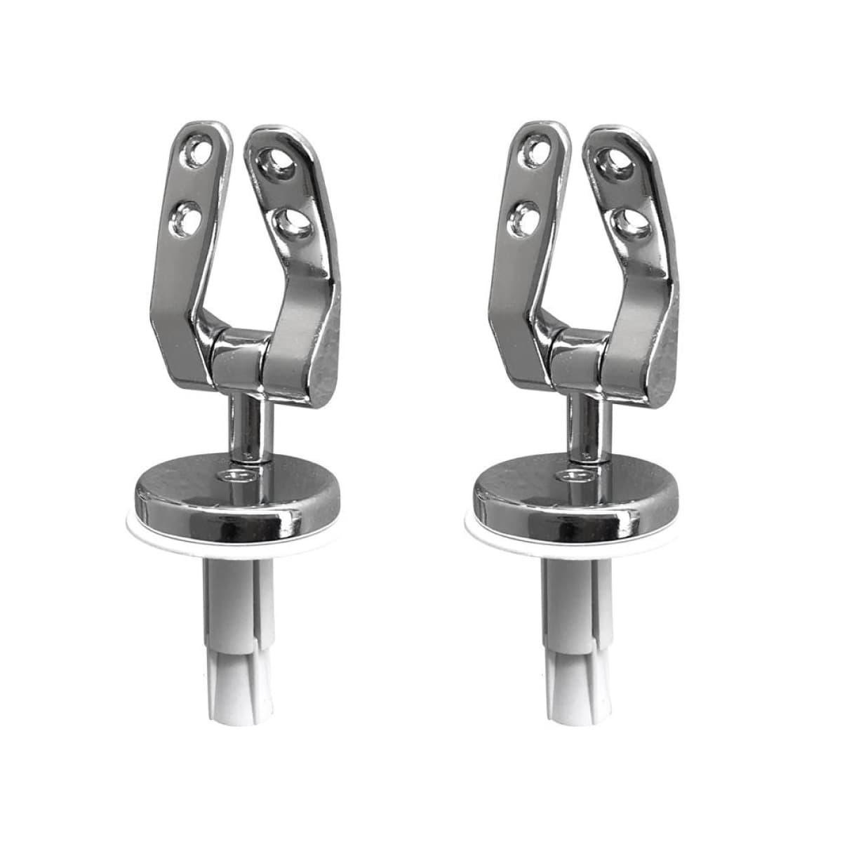 Coppia Cerniere per Copriwater in Ottone Cromato 58 mm INTER.15 mm HID - 2