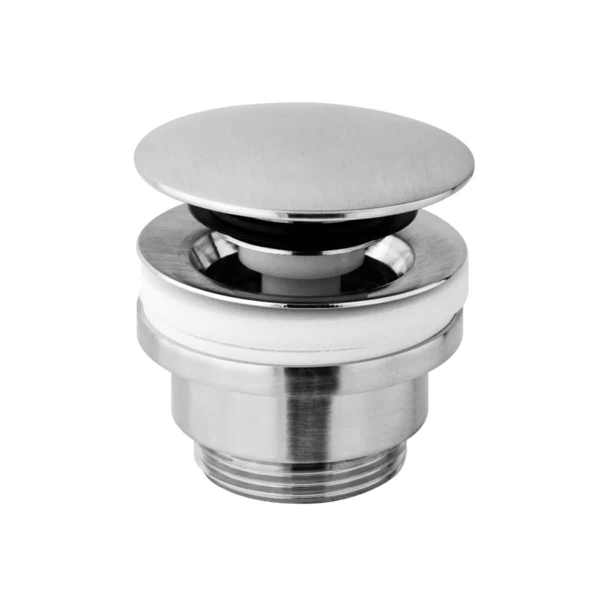 Piletta di Scarico Click Clack in Ottone Steel Looking per Lavabo 1¼ PAF - 2