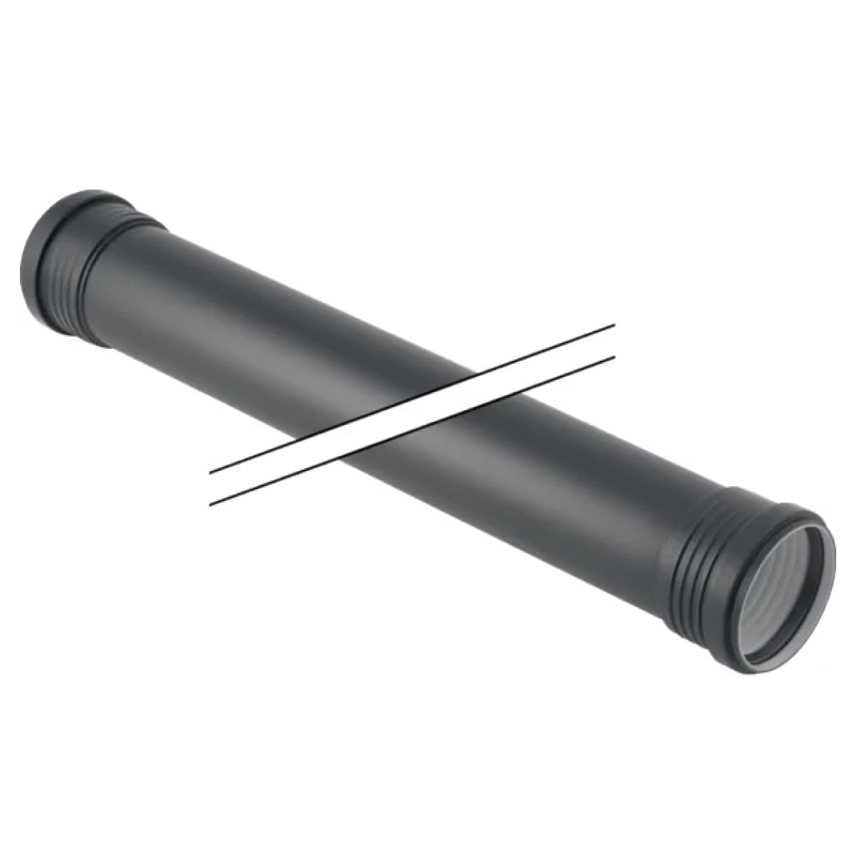 Tubo 2 Bicchieri ad Innesto in PP con Guarnizione Serie Silent Ø 40 2 m GBR - 2
