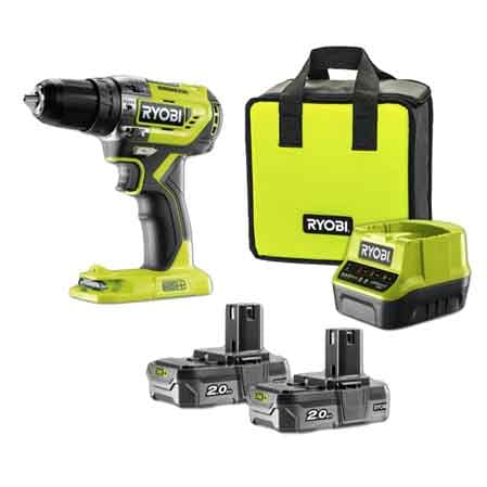 Trapano Avvitatore a Percussione a Batteria Brushless R18PD3 220S 18V Ryobi - 2