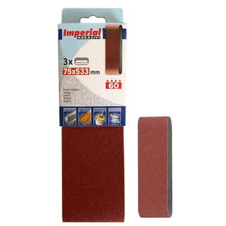 Nastro Abrasivo 75 x 533 mm Grana 60 Imperial Abrasivi 3 Pezzi - 2
