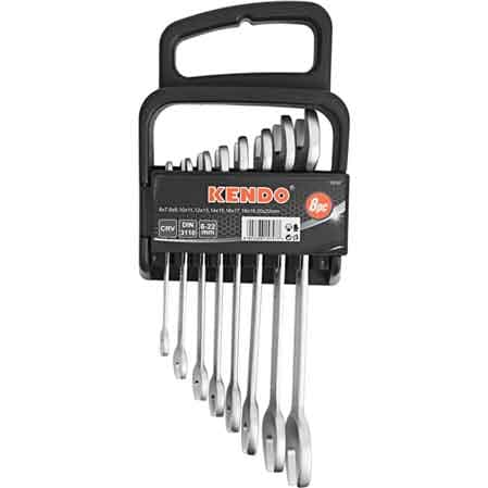 Serie Chiavi a Forchetta con Supporto Kendo Contenuto 6 7 20 22 mm 8 Pezzi - 2