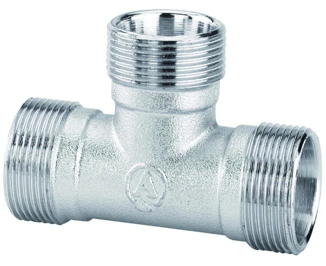 Raccordo Tee Intermedio Ottone Cromato Ø 18 C Kit Rame M 24 x 19 Arteclima - 2