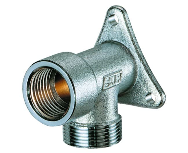 Raccordo Curvo Femmina Ottone Cromato Flangiato ½ Maschio Far Rubinetterie - 2