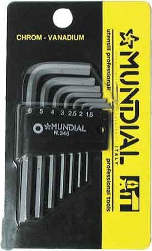 Serie Chiavi Maschio Esagonale Mundial (1,5÷6 mm) 7 Pezzi - 2