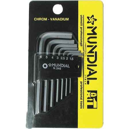 Serie Chiavi Maschio Esagonale Mundial (1,5÷10 mm) 9 Pezzi - 2