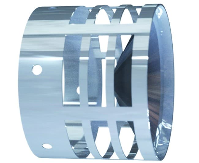 Terminale Scarico Fumi Orizzontale INOX AISI 304 Ø 80 PUCCI - 2