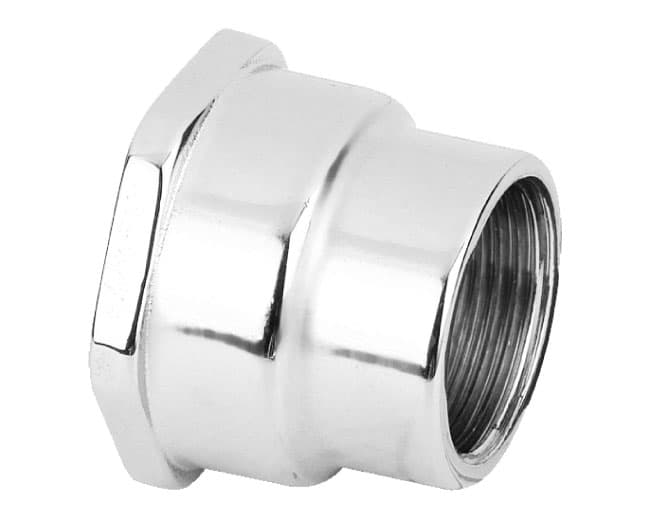 Raccordo Diritto Ridotto Doppia Femmina Ottone Cromato Tiemme Raccorderie - 2