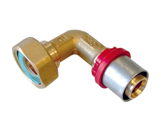 Raccordo Curvo Femmina con Girello per Tubo Multistrato Tiemme 1660BP3 416 - 2