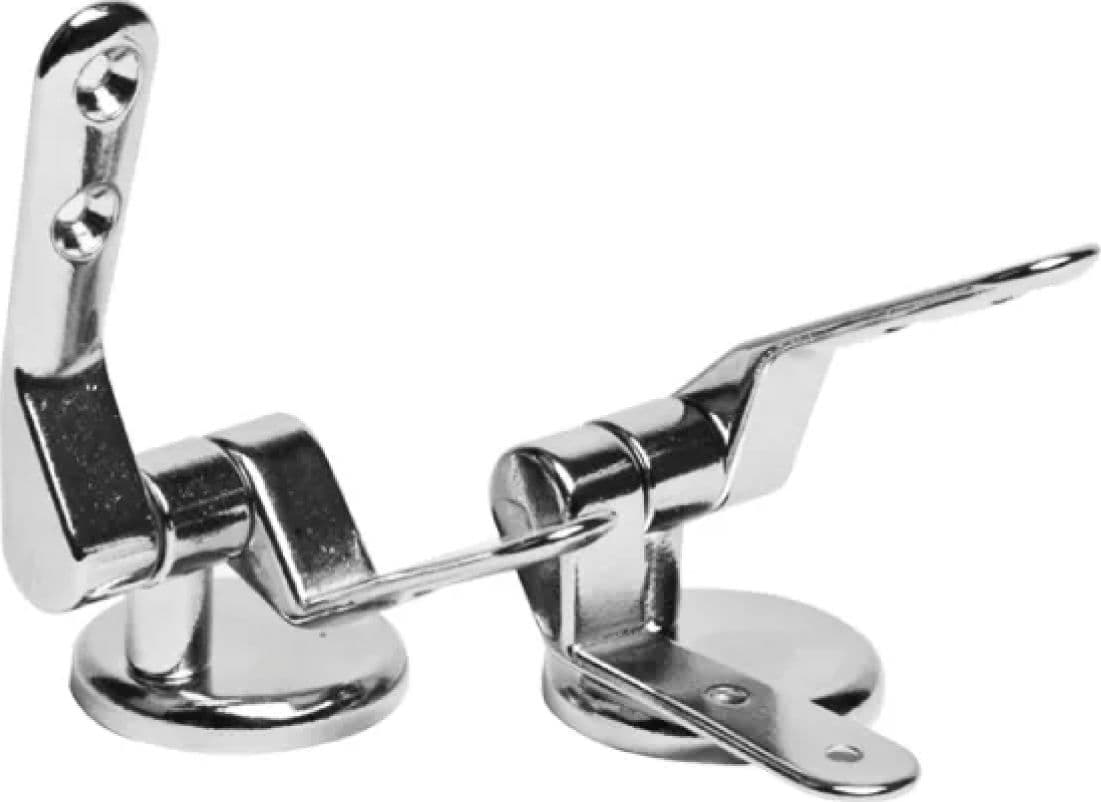 Coppia Cerniere in Ottone Cromato 71 mm Inter. 18 mm Idro Trade - 2
