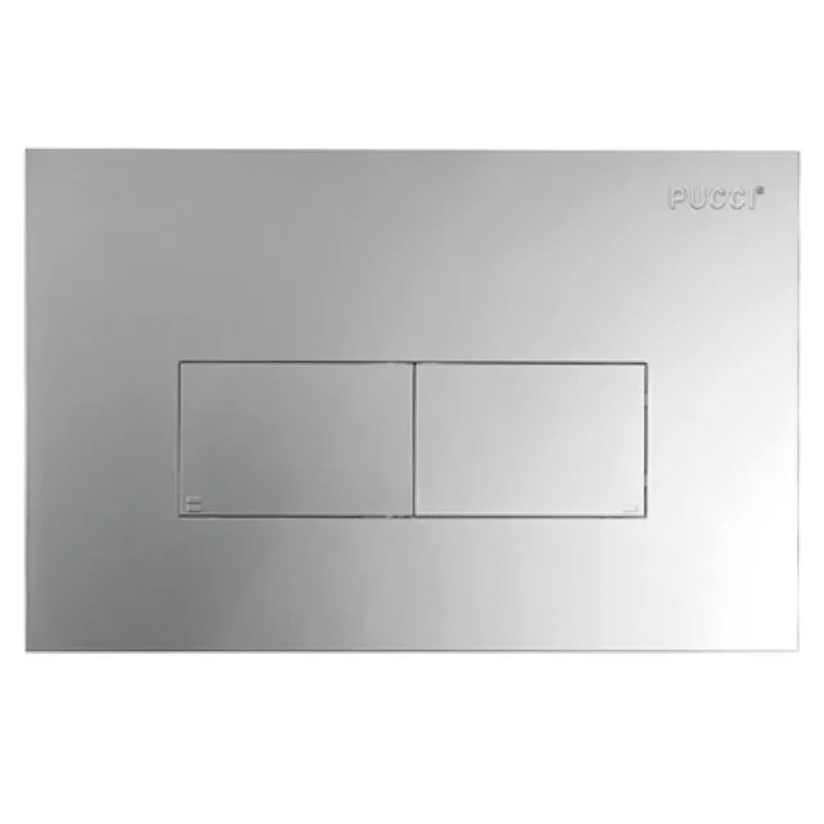 Placca 2 Tasti Modello Eco 28 Cromata Pucciplast - 2