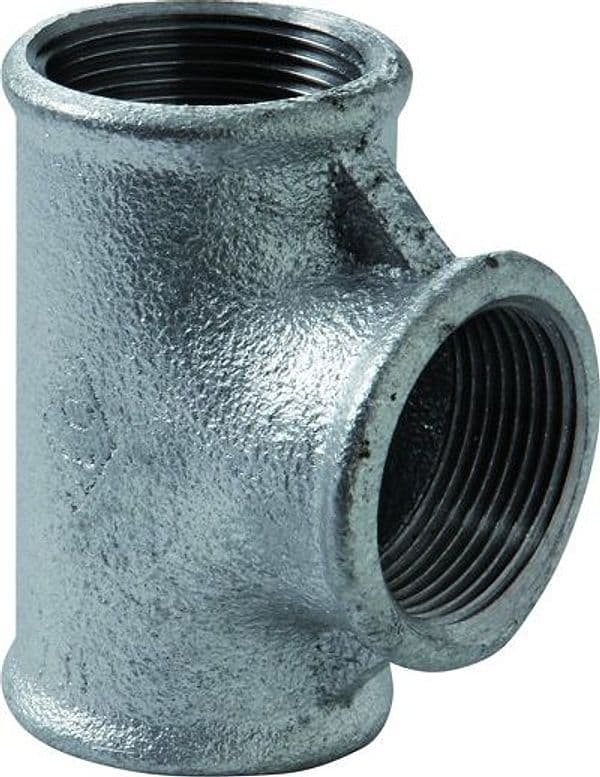 Raccordo Tee Intermedio Femmina in Ghisa Malleabile Zincata 11/4 Georg – Gf Piping Systems