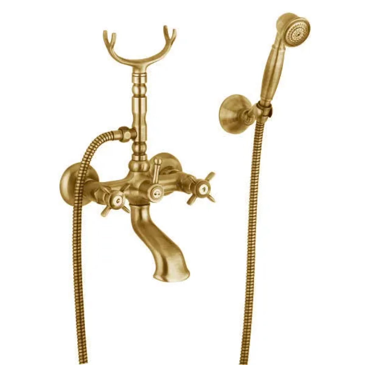 Gruppo Vasca Esterno con Doccia Orientes Bronzato Rubinetterie Eurorama - 2