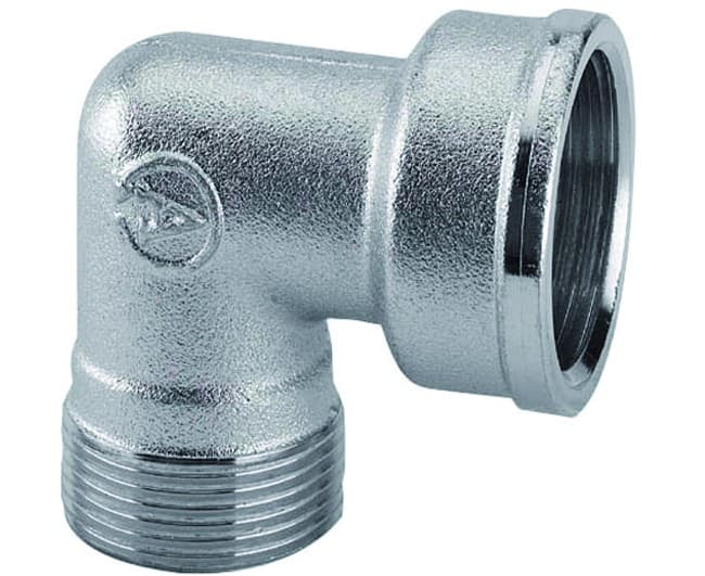 Raccordo Curvo Femmina Ottone Cromato ¾ Ø 22 C Kit Rame M 24 x 19 Arteclima - 2