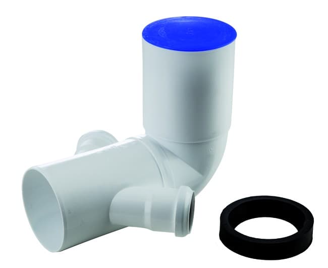 Curva Scarico WC Prolungata ad Innesto in PP con 2 Attacchi Wavin WA243111 - 2