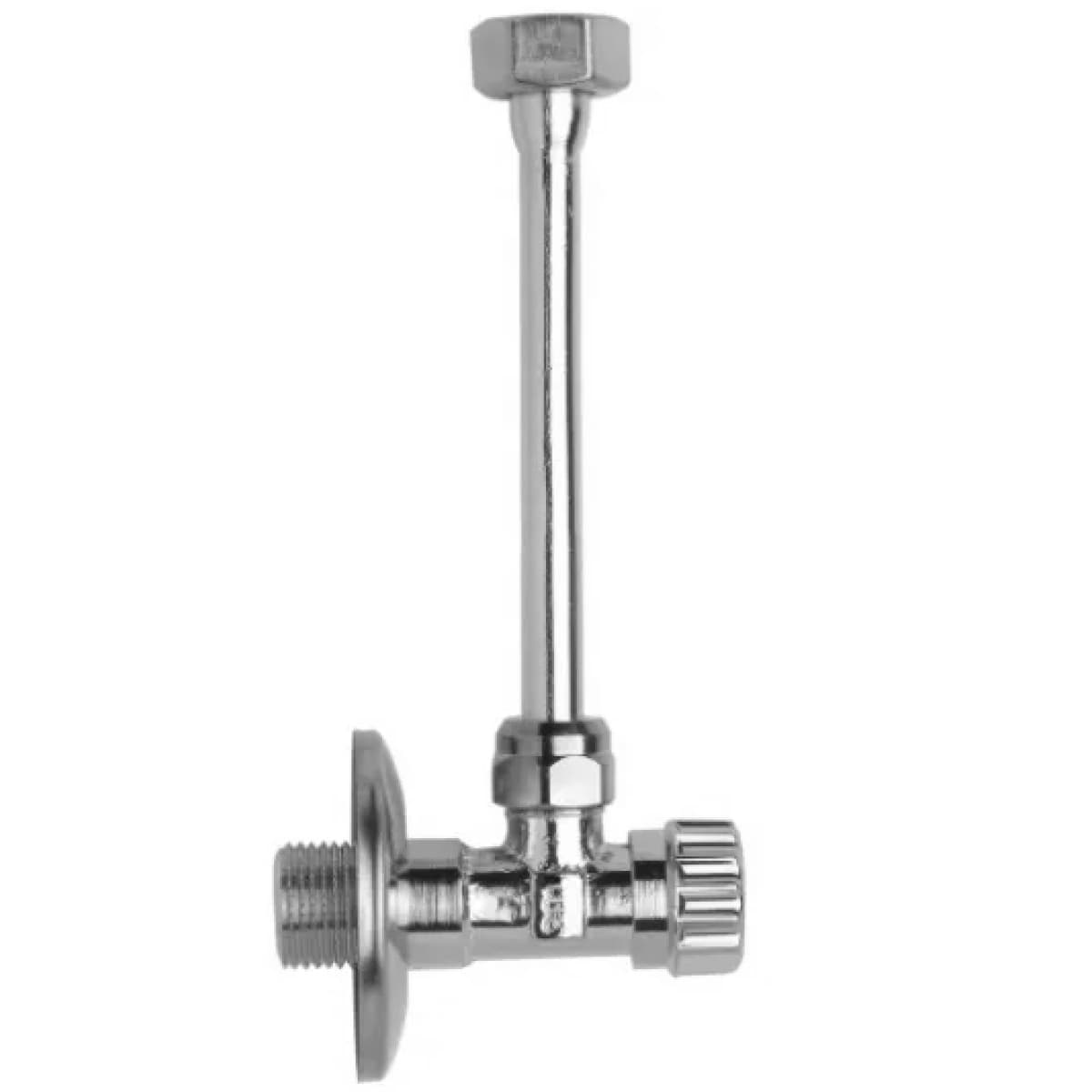 Rubinetto con Cannetta in Ottone Cromato per Cassetta WC ½ x ?Ø10 LUXOR - 2
