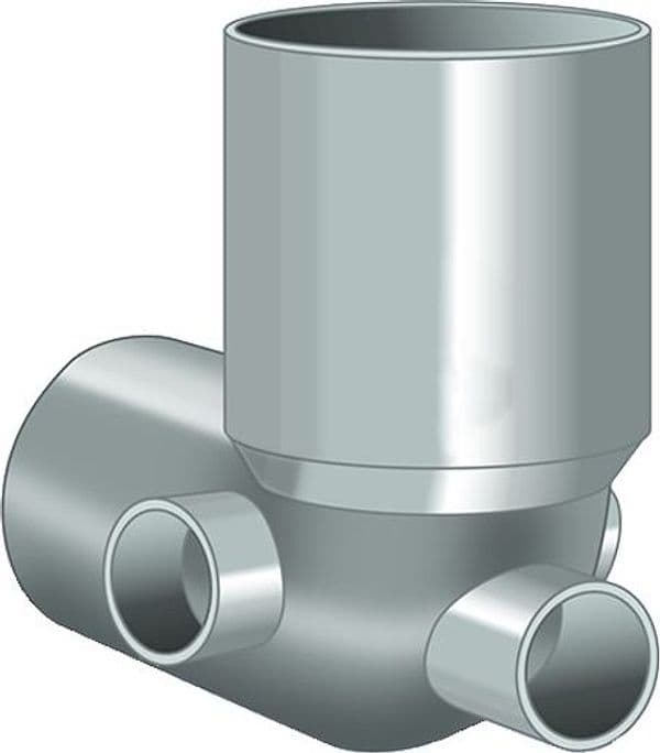 Curva Scarico WC con 3 Attacchi Ø 100 x 40 x 40 Idroweb - 2