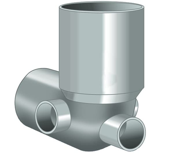 Curva Scarico WC con 3 Attacchi Ø 100 x 40 x 40 Idroweb - 2