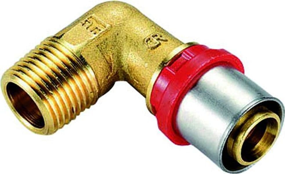 Raccordo Curvo Maschio per Tubo Multistrato Pressare Tiemme 16543 420 - 2
