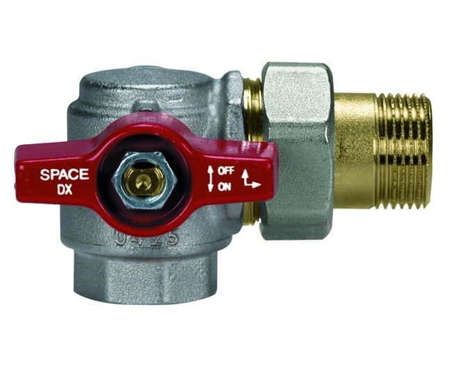 Valvola a Sfera a Squadra in Ottone Verso Destro Modello Space ¾ EFFEBI - 2