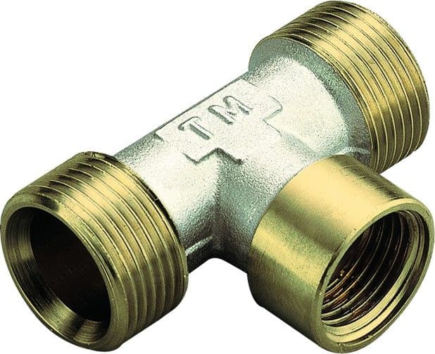 Raccordo Tee Femmina in Ottone Giallo Waterblock Gn 1/2 Ø Tiemme - 2