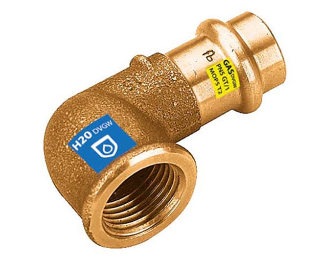 Raccordo Curvo a Pressare Femmina in Bronzo Serie Frabopress Kombi ½Ø15 - 2