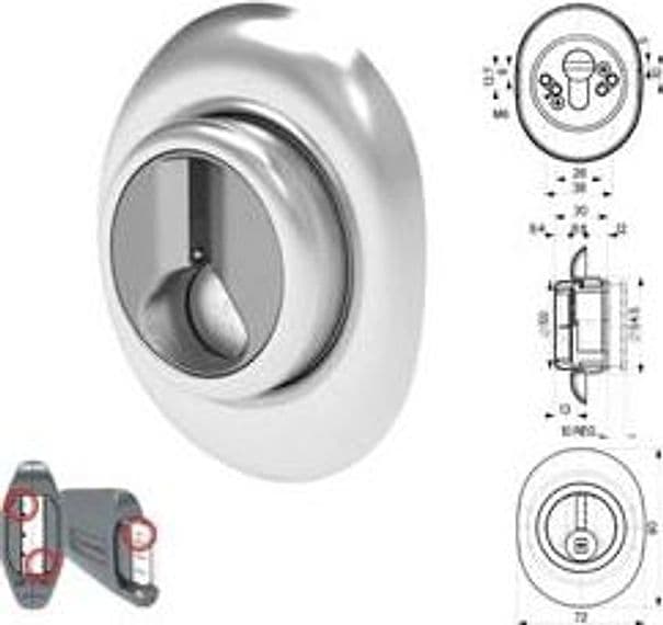 Defender Regolabile a Molla Magnetico DF371P Cromato Satinato 72 MMX90 - 2
