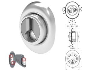 Defender Regolabile a Molla Magnetico DF371P Cromato Satinato 72 MMX90 - 2