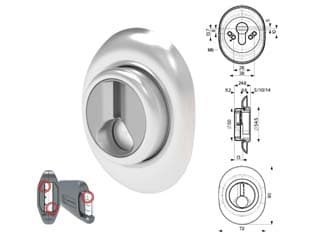 Defender Magnetico ad Altezza Fissa Cromato Satinato 72 MMX90 Cod 495981 - 2