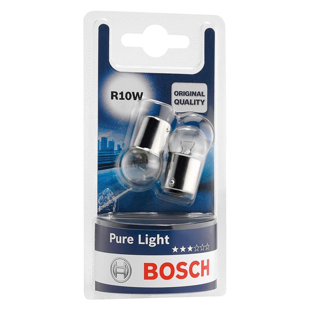 Lampadina Luce Targa R5W Bosch 12 v 5 w Attacco BA15S 2 Pezzi - 2