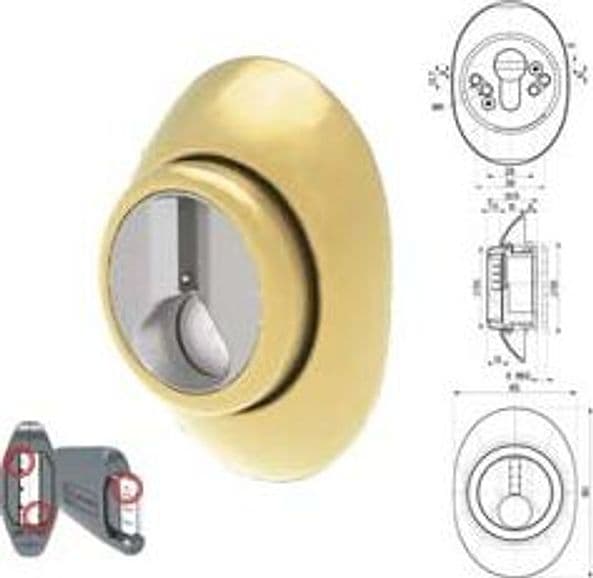 Defender Regolabile a Ghiera Mostrina Piena Ottone 65 MMX90 Regolazione - 2