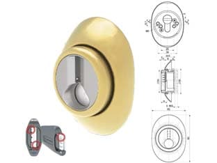 Defender Regolabile a Ghiera Mostrina Piena Ottone 65 MMX90 Regolazione - 2