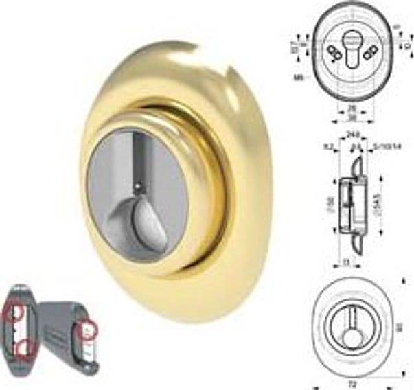 Defender Magnetico ad Altezza Fissa Ottone 72 MMX90 Altezza Fissa 5 mm - 2