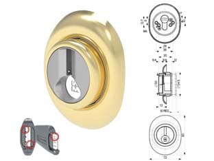 Defender Regolabile a Molla Magnetico DF371P Ottone 72 MMX90 Regolazione - 2