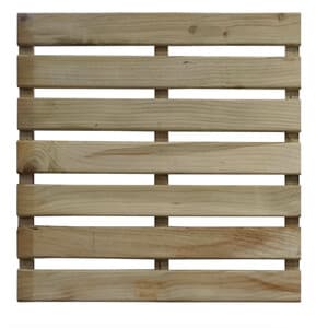Pedana in Pino Impregnato 50 x 50 cm 7 Listelli - 2